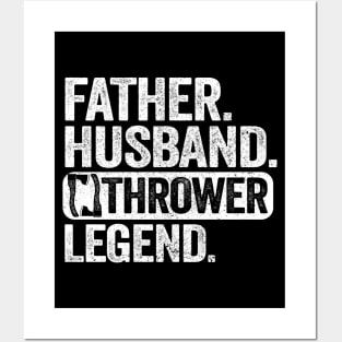 Axe Throwing Father Husband Axe Thrower Legend Dad Posters and Art